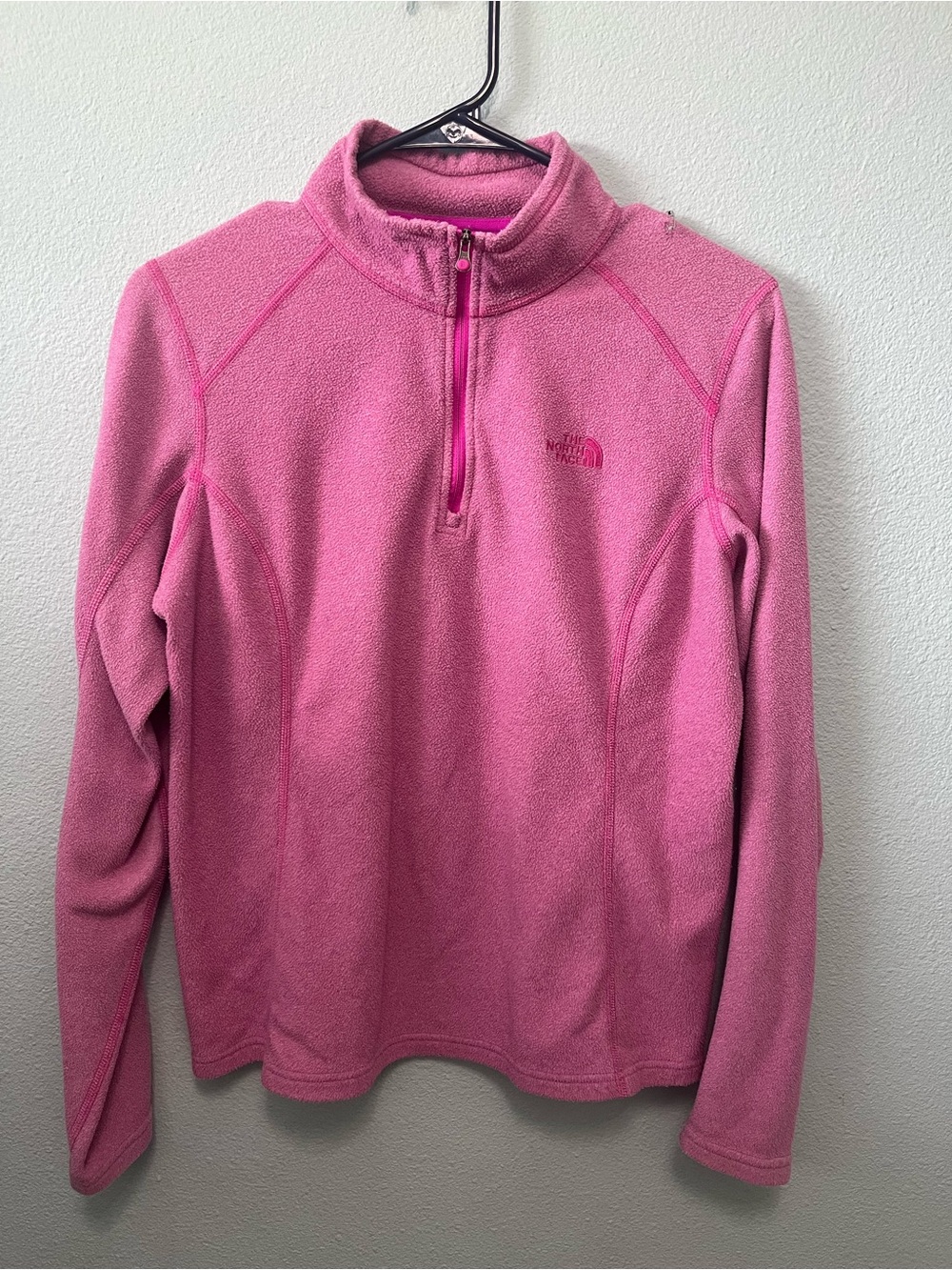 The North Face Women's Pink Quarter-Zip Fleece Pullover